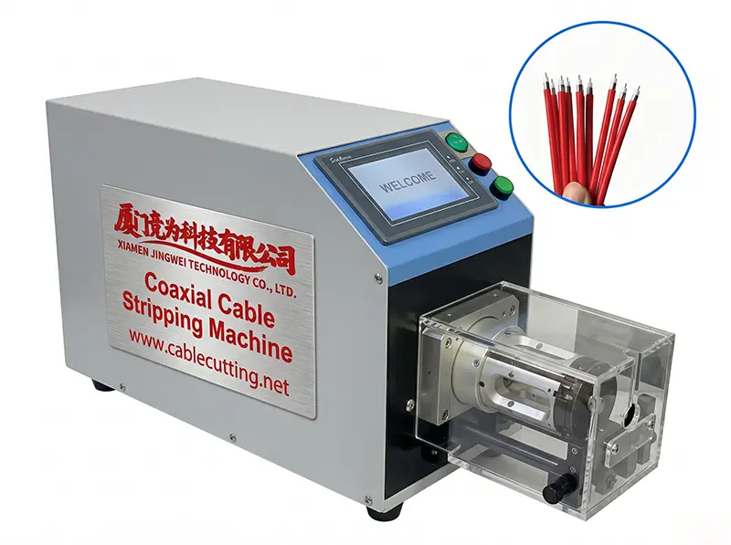 Coaxial Cable Wire Stripping Machine WPM-68-06-D with Video Guide