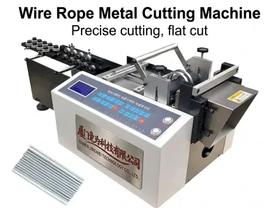 Wire Rope Metal Cutting Machine with LCD Screen & Straightener - Cut-Off Machine