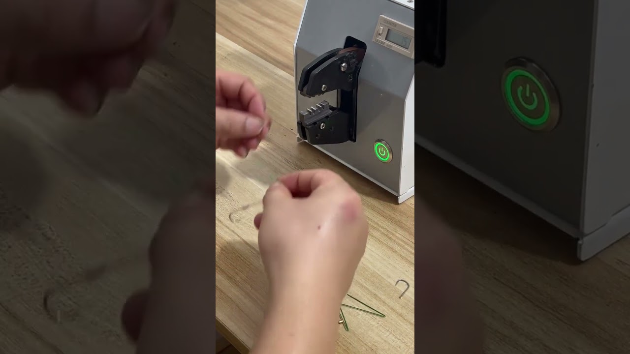 Secure Fish Hook Crimping with Our Electric Terminal Crimping Machine #factory #machine