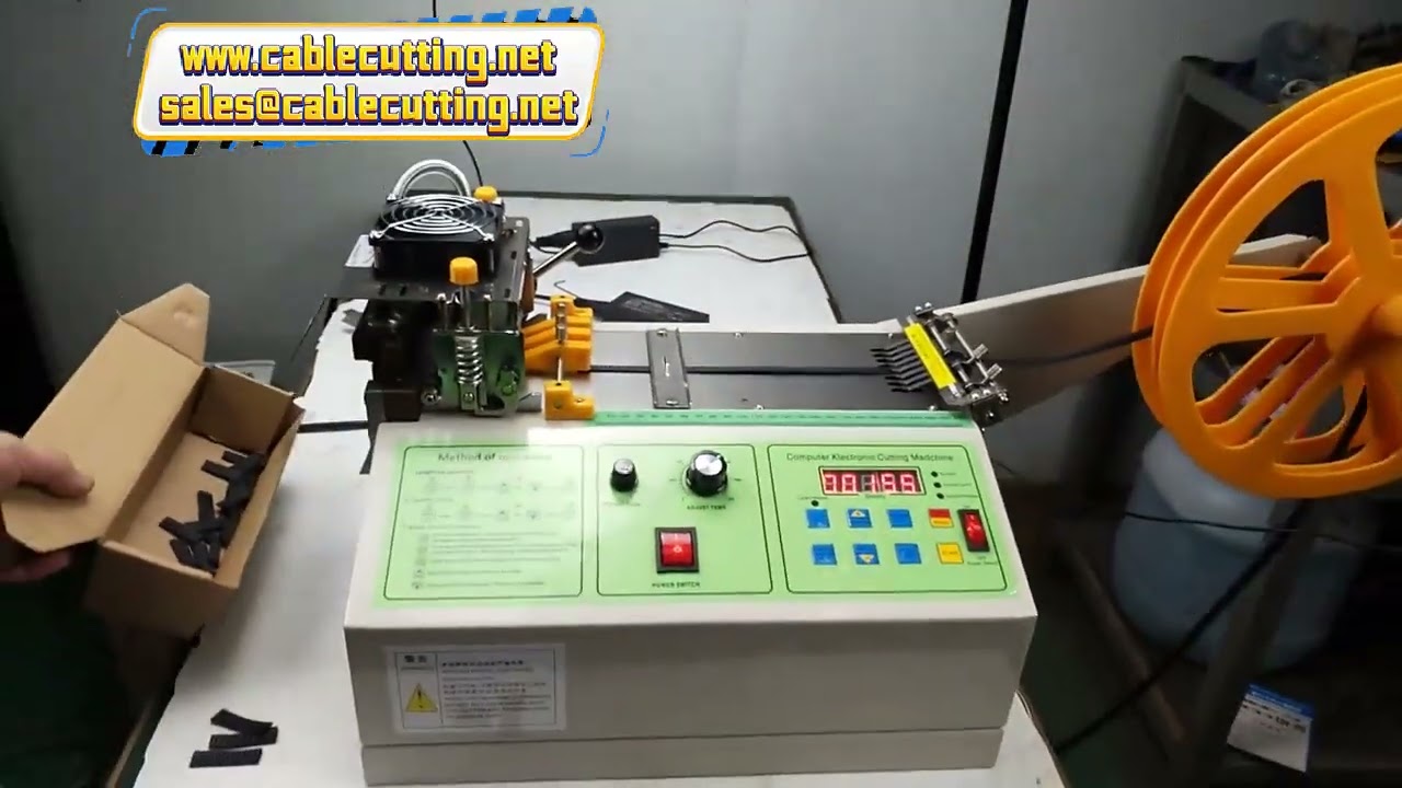 Cloth Tape Cutting Machine WITH Hot and Cold Knife And Element Magic Sticker Tube Zipper Cutting Mac