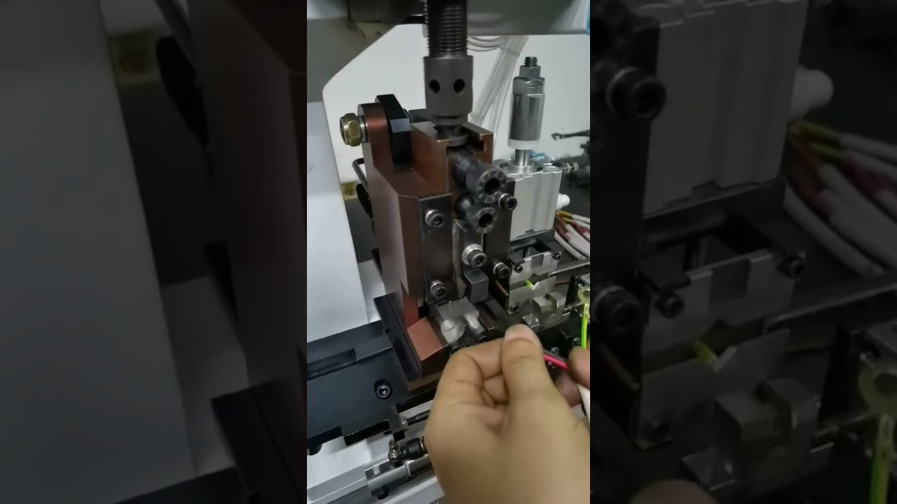 Straight Continuous Strip Terminal Machine Crimping Real Shot Video #factory #machine #tools