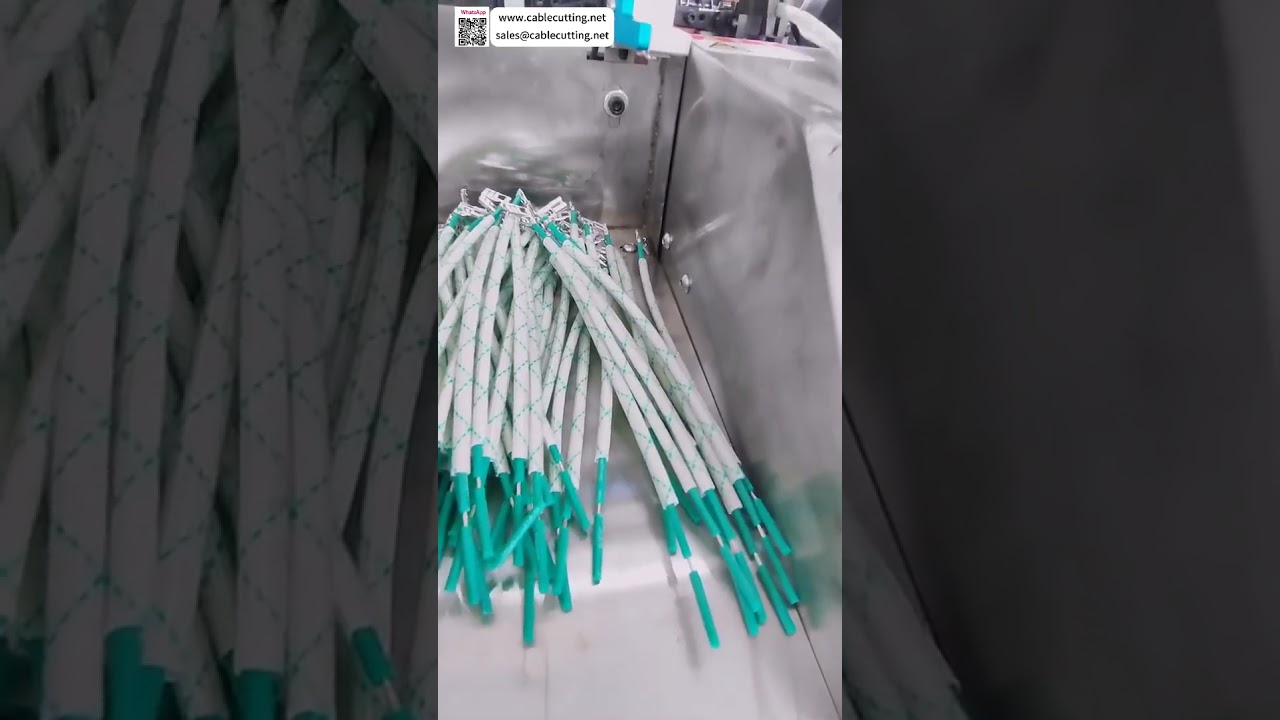Motor Lead Wire Harness Processing with Yellow Wax Tube Insertion  Terminal Crimper Machine - Shorts