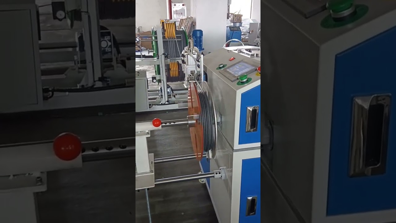 Automatic Meter Counting, Traversing, Cutting & Wire Coiling Machine with 500kg Pay off Stand 1mm