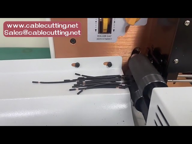 Automatic electric wires cutting stripping and twisting machinedouble wires