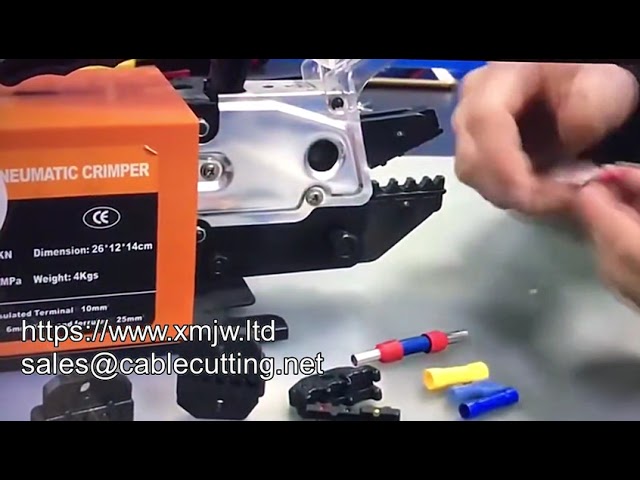 WPM-50-m Pneumatic Cable Lug Crimping Machine | Pre-Insulated Terminal Tool