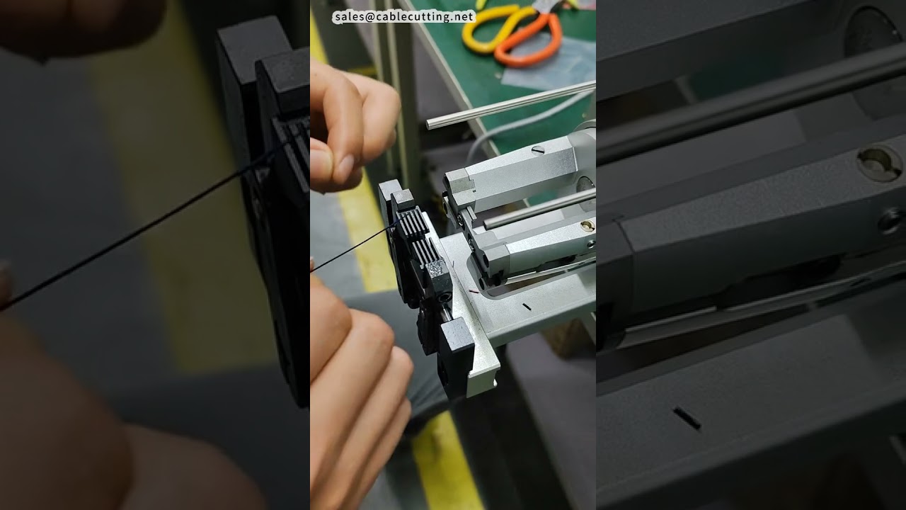Coaxial Cable Stripping Machine 34AWG, 3 Layers Demo #factory #machine