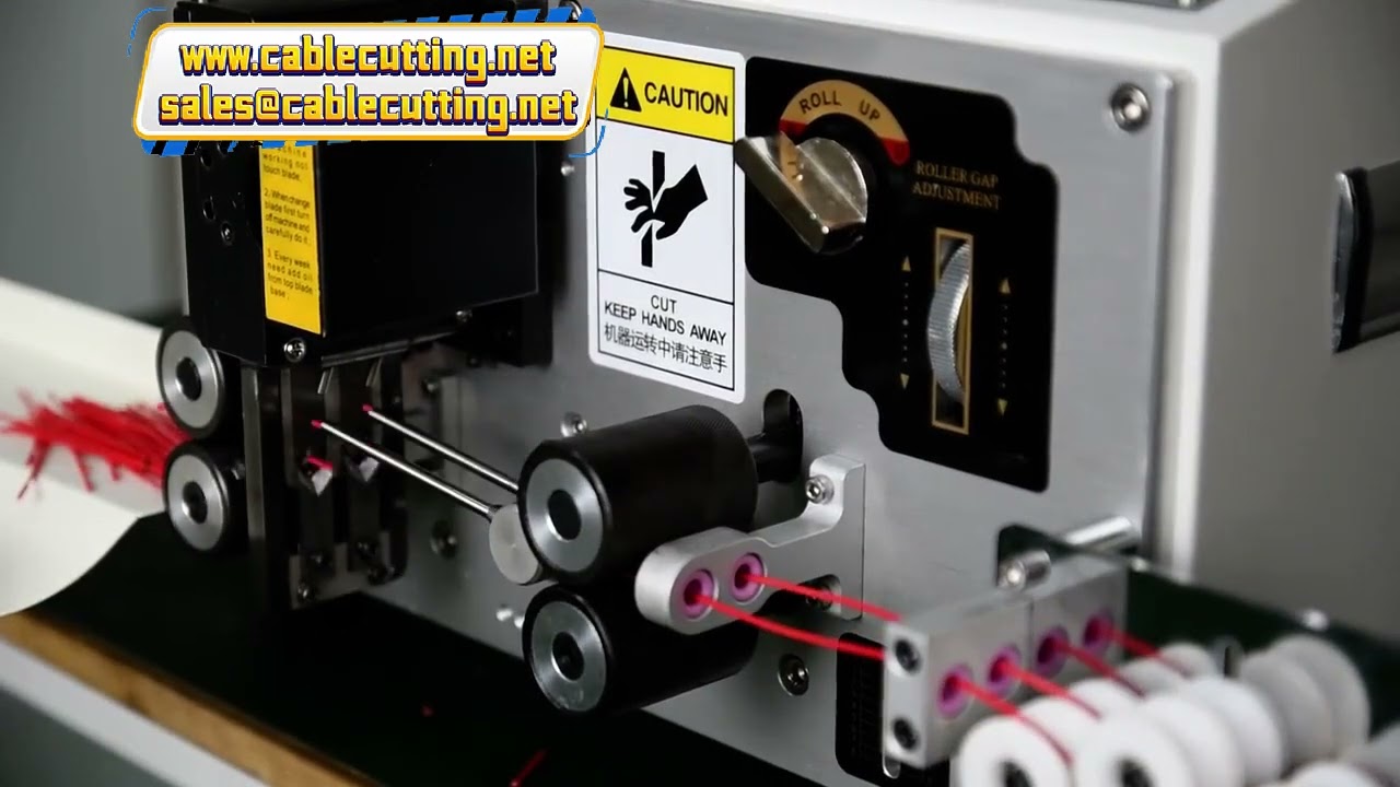 Double Feed Wire Cutting and Stripping Machine from 0 08 to 2 5mm2 with Tungsten Carbide Blade