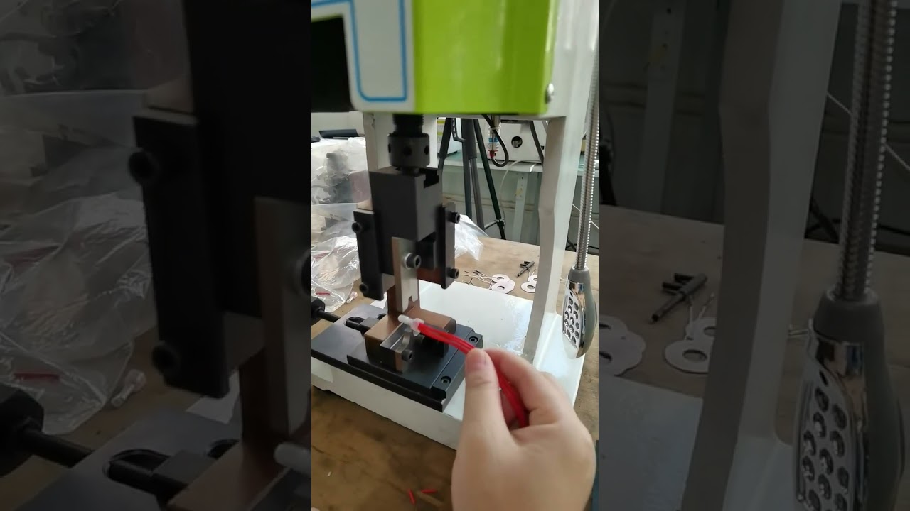 2T Terminal Machine with Single Grain Mold Crimping Real Shot #factory #machine #tools